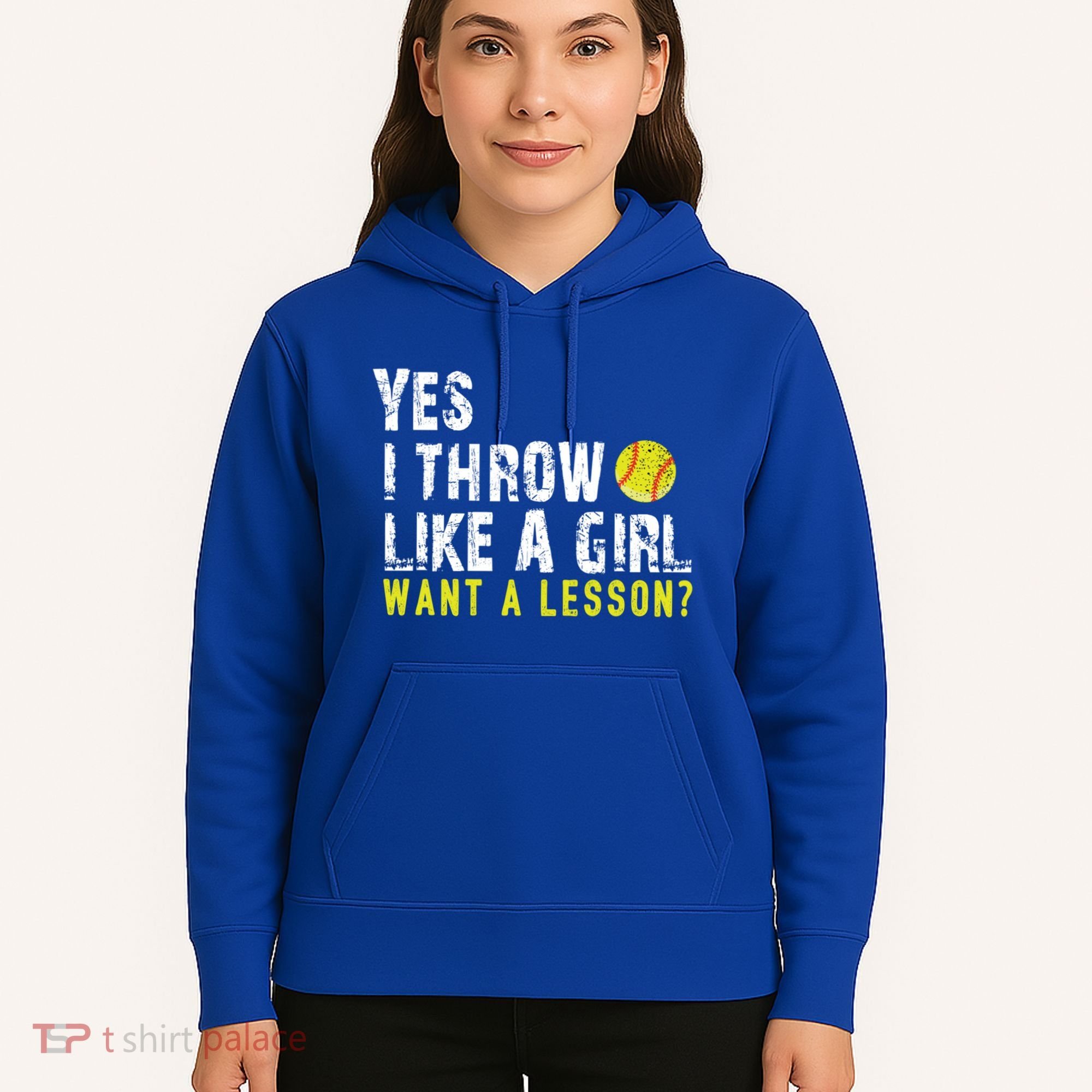 Funny Softball Gift Throw Like A Cool Gift Hoodie