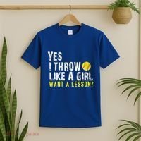 Funny Softball Gift Throw Like A Cool Gift T-Shirt thumb 2