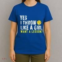 Funny Softball Gift Throw Like A Cool Gift T-Shirt thumb 4