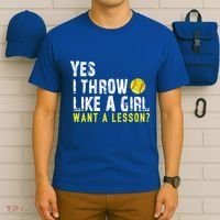 Funny Softball Gift Throw Like A Cool Gift T-Shirt thumb 6