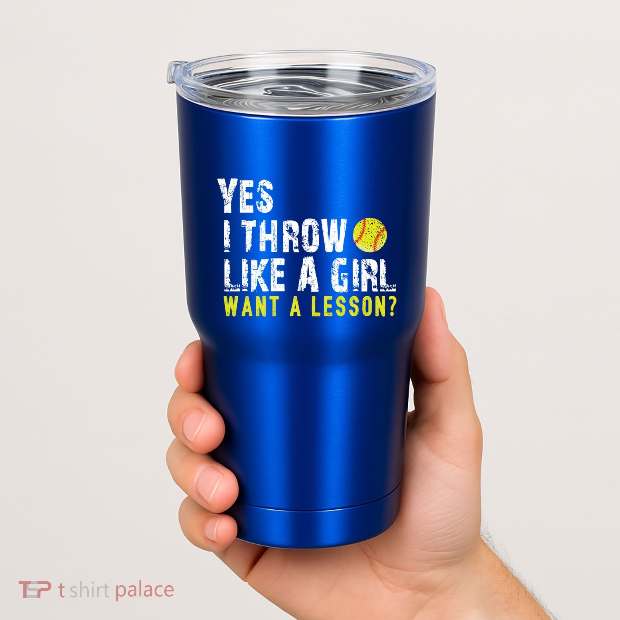 Funny Softball Gift Throw Like A Cool Gift Tumbler