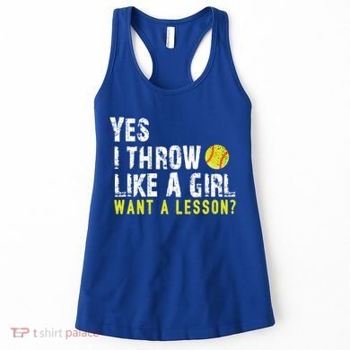 Funny Softball Gift Throw Like A Cool Gift Women's Tank Top
