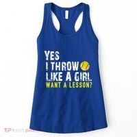 Funny Softball Gift Throw Like A Cool Gift Women's Tank Top thumb 0
