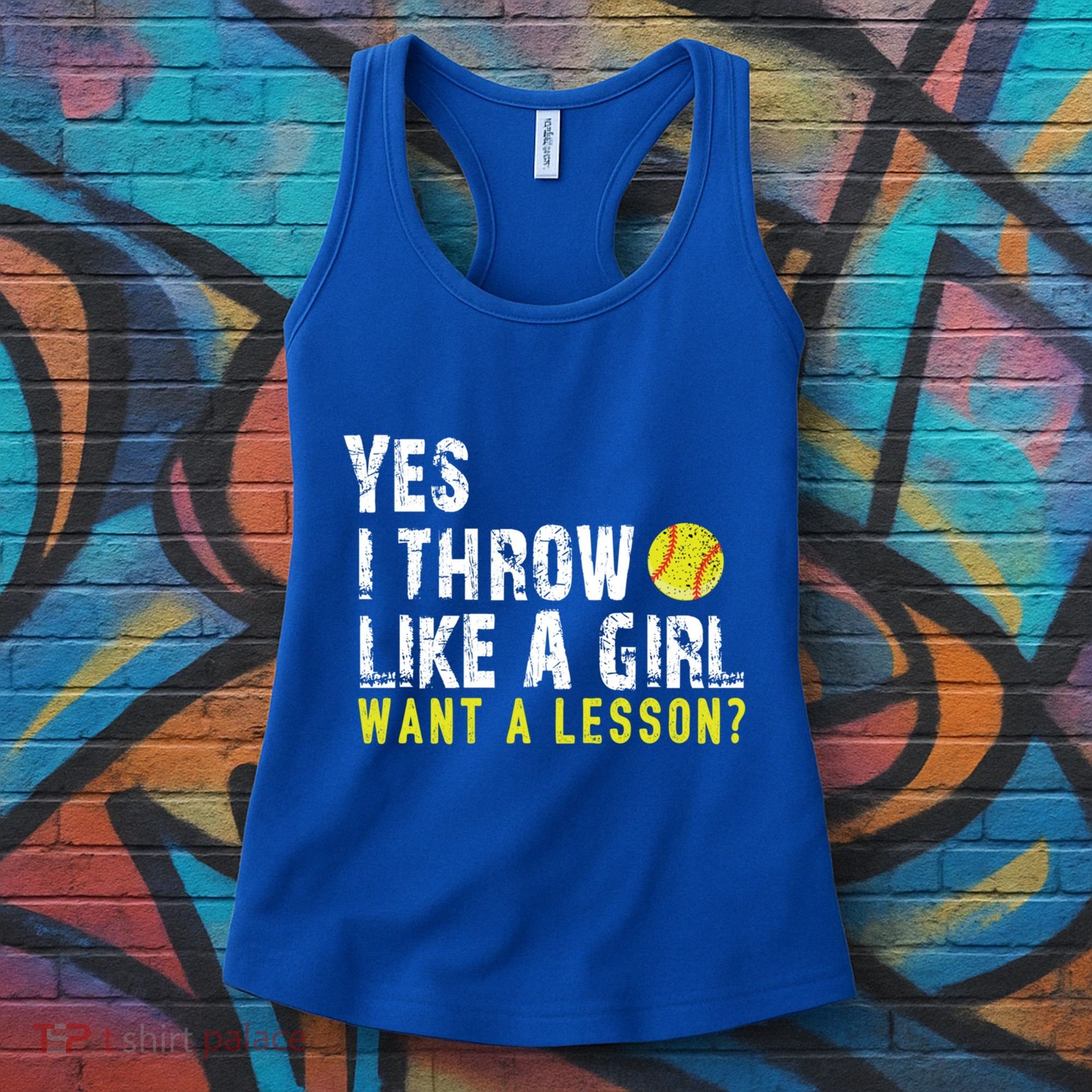 Funny Softball Gift Throw Like A Cool Gift Women's Tank Top
