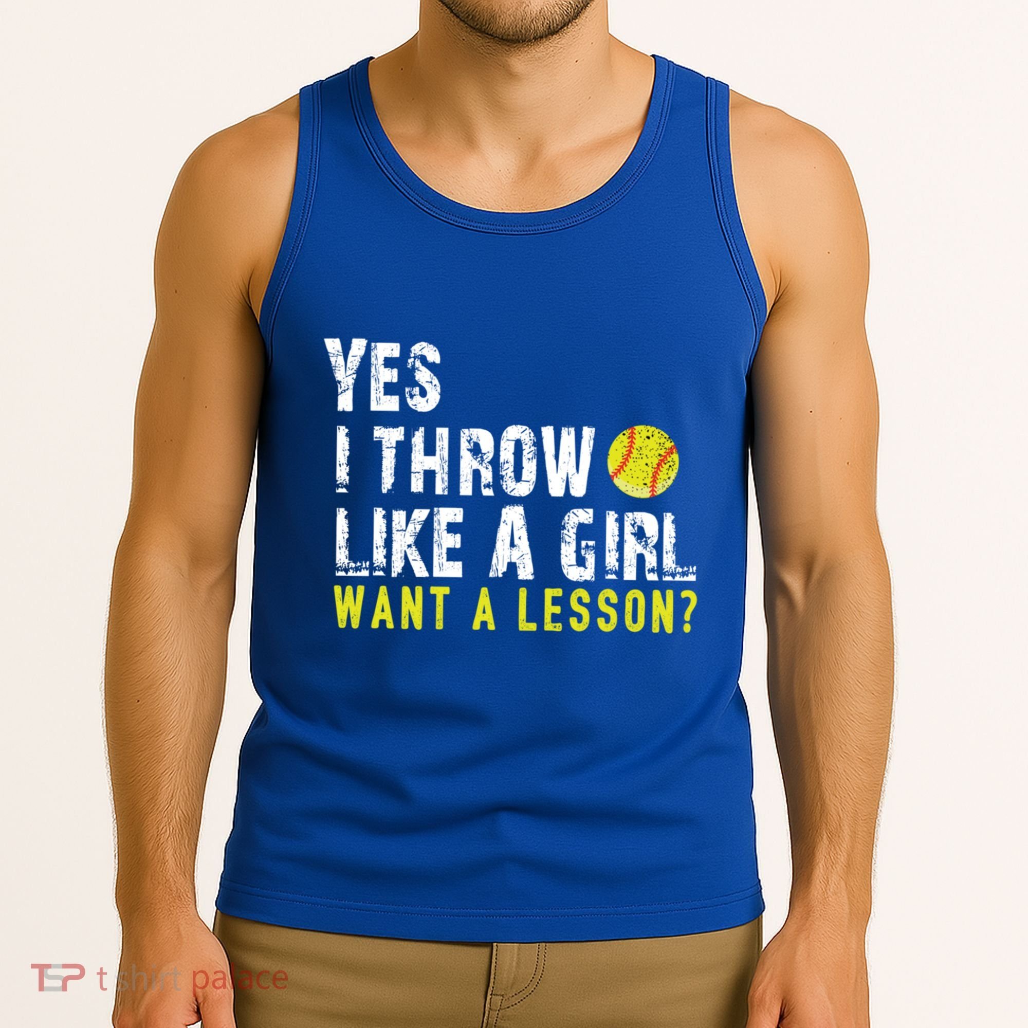 Funny Softball Gift Throw Like A Cool Gift Tank Top