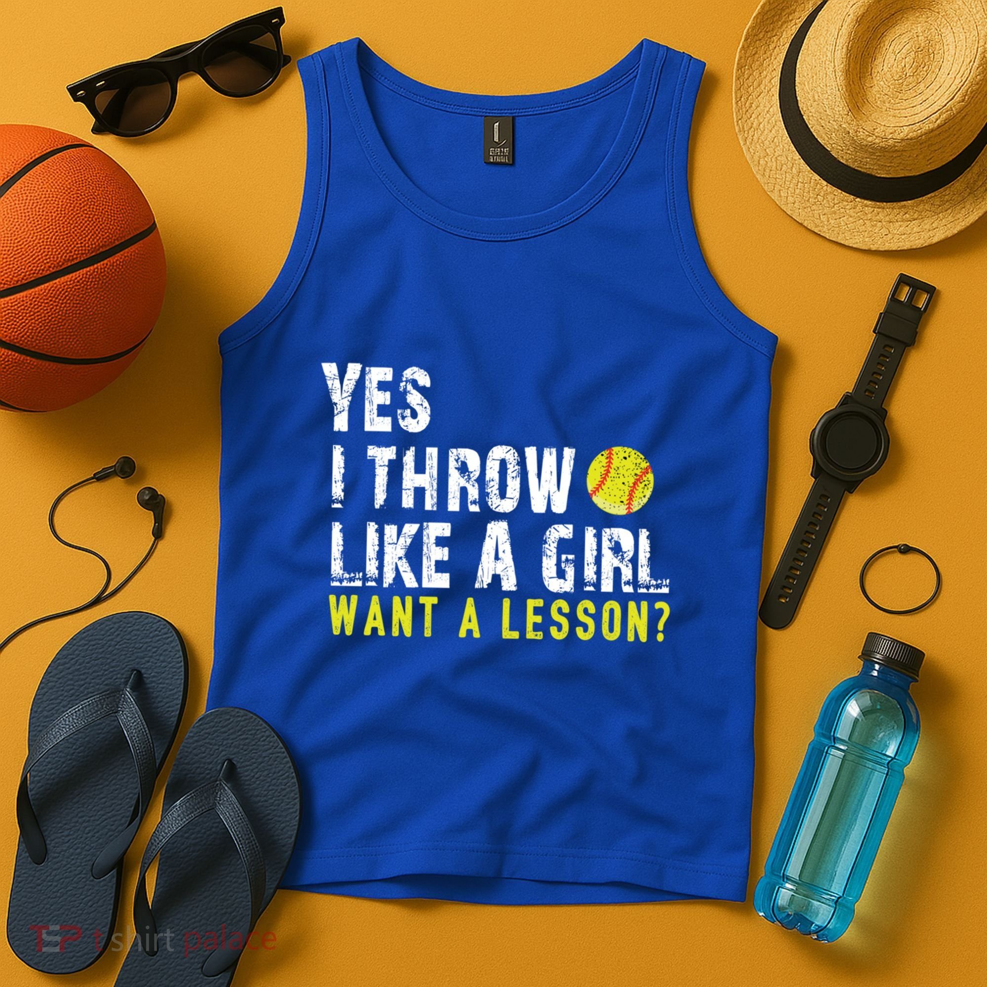 Funny Softball Gift Throw Like A Cool Gift Tank Top