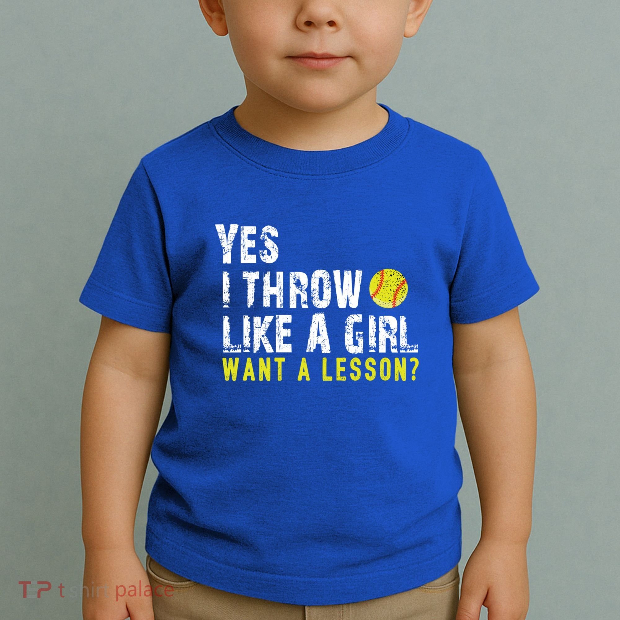Funny Softball Gift Throw Like A Cool Gift Toddler T-Shirt