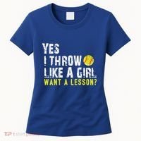 Funny Softball Gift Throw Like A Cool Gift Women's T-Shirt thumb 0