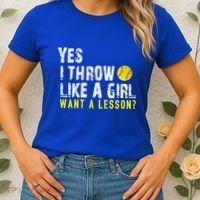 Funny Softball Gift Throw Like A Cool Gift Women's T-Shirt thumb 2