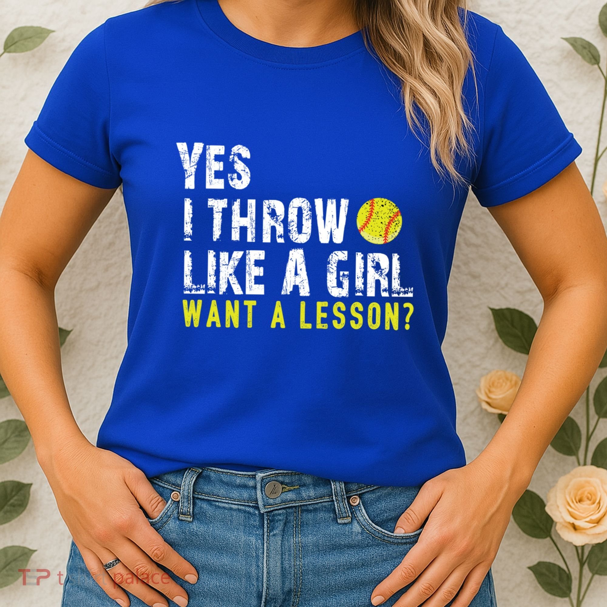 Funny Softball Gift Throw Like A Cool Gift Women's T-Shirt