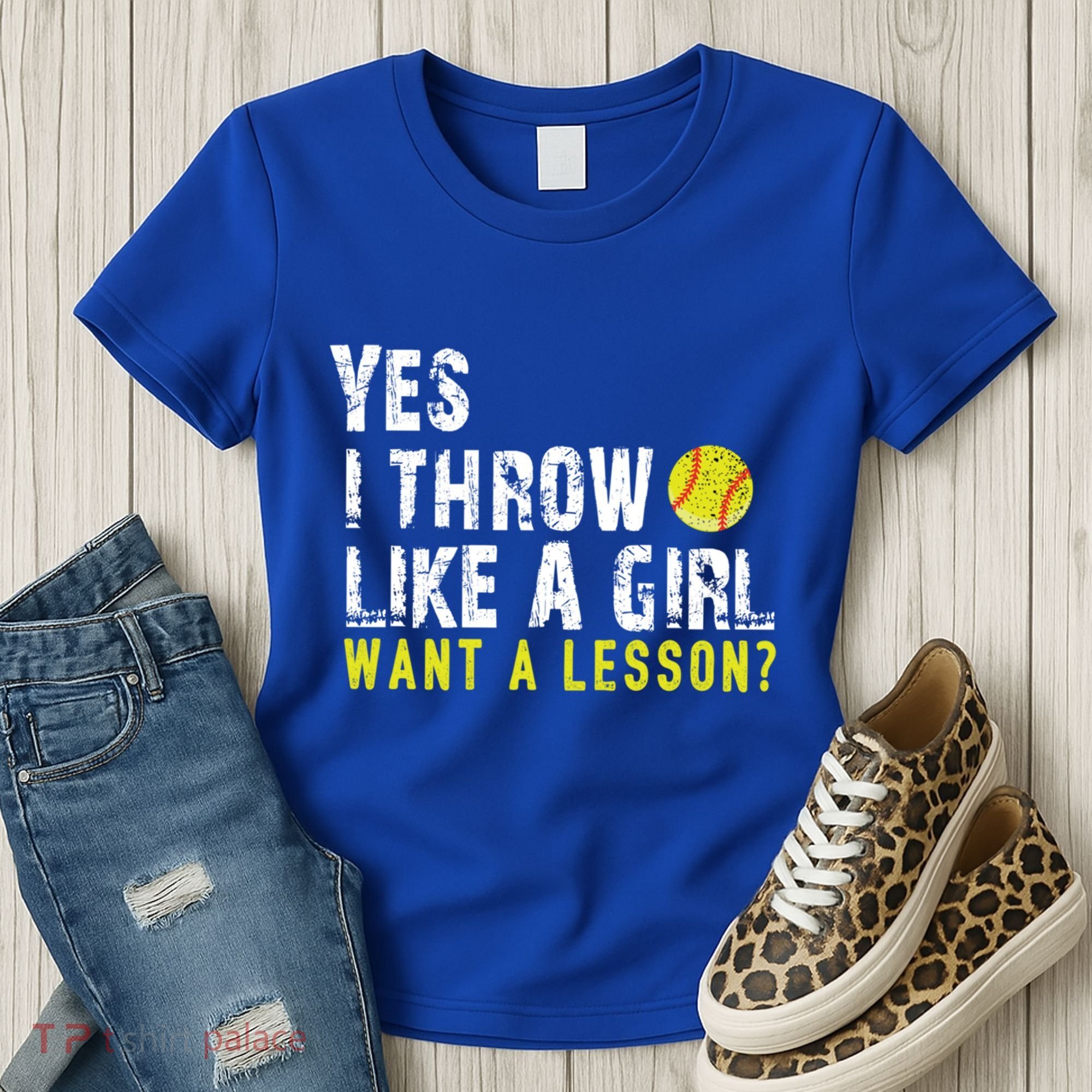 Funny Softball Gift Throw Like A Cool Gift Women's T-Shirt