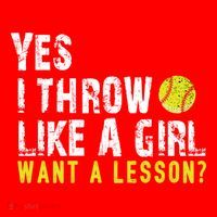 Funny Softball Gift Throw Like A Cool Gift Santa Hat thumb 1