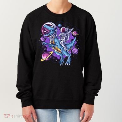 Funny Space Galaxy Astronaut Trex Dinosuar Women's Sweatshirt