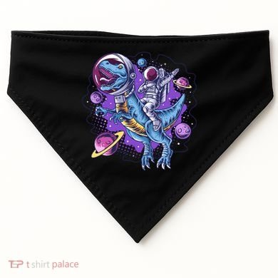 Funny Space Galaxy Astronaut Trex Dinosuar USA-Made Doggie Bandana