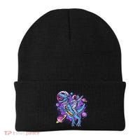 Funny Space Galaxy Astronaut Trex Dinosuar Beanie thumb 0