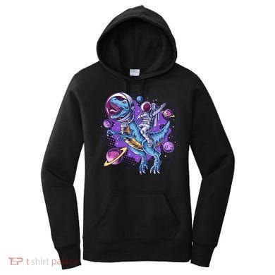 Funny Space Galaxy Astronaut Trex Dinosuar Women's Hoodie