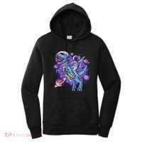Funny Space Galaxy Astronaut Trex Dinosuar Women's Hoodie thumb 0