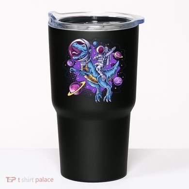 Funny Space Galaxy Astronaut Trex Dinosuar Tumbler