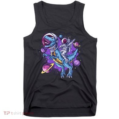 Funny Space Galaxy Astronaut Trex Dinosuar Tank Top