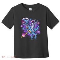 Funny Space Galaxy Astronaut Trex Dinosuar Toddler T-Shirt thumb 0