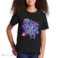 Funny Space Galaxy Astronaut Trex Dinosuar Kids T-Shirt thumb 2