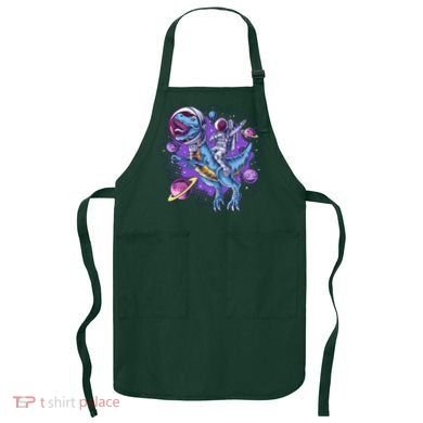 Funny Space Galaxy Astronaut Trex Dinosuar Apron