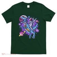 Funny Space Galaxy Astronaut Trex Dinosuar T-Shirt thumb 0