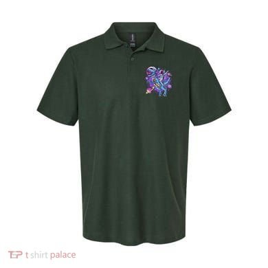Funny Space Galaxy Astronaut Trex Dinosuar Polo