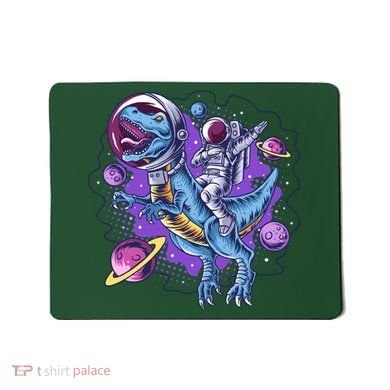 Funny Space Galaxy Astronaut Trex Dinosuar Mousepad