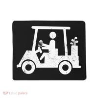 Funny Skeleton Golfer Holding A Beer in Golf Cart Mousepad thumb 0