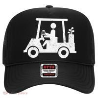 Funny Skeleton Golfer Holding A Beer in Golf Cart Hat thumb 0