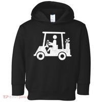 Funny Skeleton Golfer Holding A Beer in Golf Cart Toddler Hoodie thumb 0