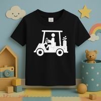 Funny Skeleton Golfer Holding A Beer in Golf Cart Toddler T-Shirt thumb 3