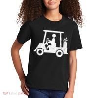 Funny Skeleton Golfer Holding A Beer in Golf Cart Kids T-Shirt thumb 2
