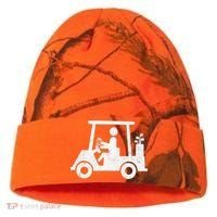 Funny Skeleton Golfer Holding A Beer in Golf Cart Kati Licensed 12" Camo Cuffed Beanie thumb 0