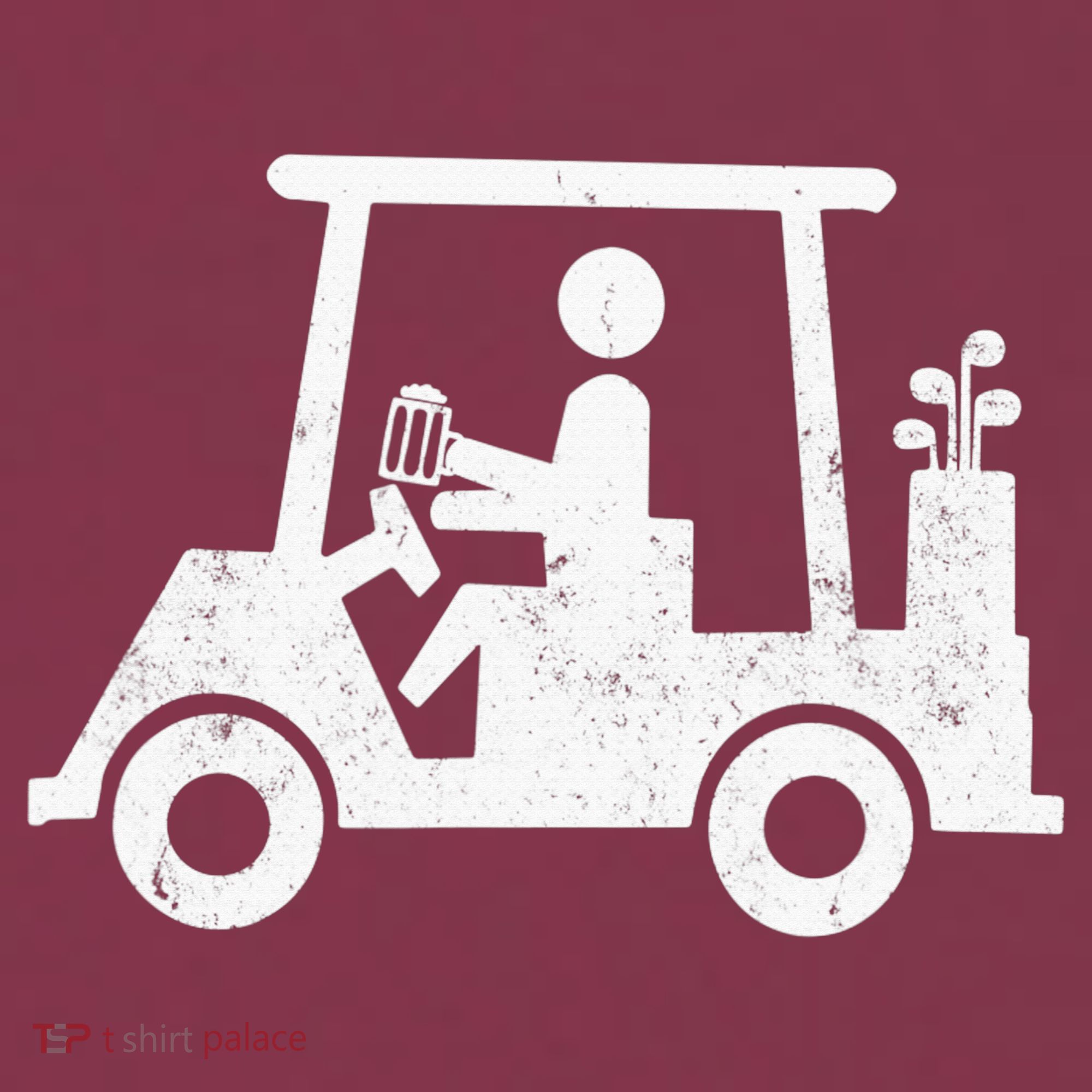 Funny Skeleton Golfer Holding A Beer in Golf Cart 16oz Travel Tumbler