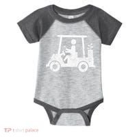 Funny Skeleton Golfer Holding A Beer in Golf Cart Infant Baby Jersey Bodysuit thumb 0