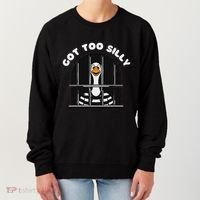 Funny Silly Goose Got Too Silly Goose In Jail Net Trapped Women's Sweatshirt thumb 0