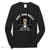 Funny Silly Goose Got Too Silly Goose In Jail Net Trapped Long Sleeve Shirt thumb 0