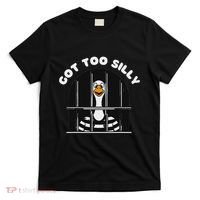Funny Silly Goose Got Too Silly Goose In Jail Net Trapped T-Shirt thumb 0