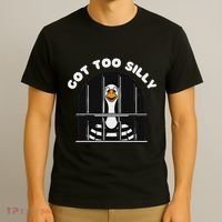 Funny Silly Goose Got Too Silly Goose In Jail Net Trapped T-Shirt thumb 3