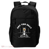 Funny Silly Goose Got Too Silly Goose In Jail Net Trapped Backpack thumb 0