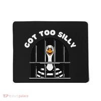 Funny Silly Goose Got Too Silly Goose In Jail Net Trapped Mousepad thumb 0