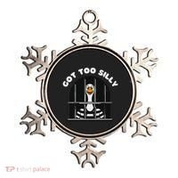Funny Silly Goose Got Too Silly Goose In Jail Net Trapped Ornament thumb 0