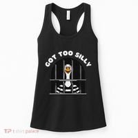 Funny Silly Goose Got Too Silly Goose In Jail Net Trapped Women's Tank Top thumb 0