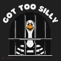 Funny Silly Goose Got Too Silly Goose In Jail Net Trapped Hat thumb 2