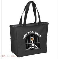 Funny Silly Goose Got Too Silly Goose In Jail Net Trapped Tote Bag thumb 2