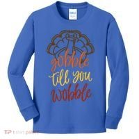 Fall Season Gobble Till You Wobble Adv054c Gift Kids Long Sleeve Shirt thumb 0