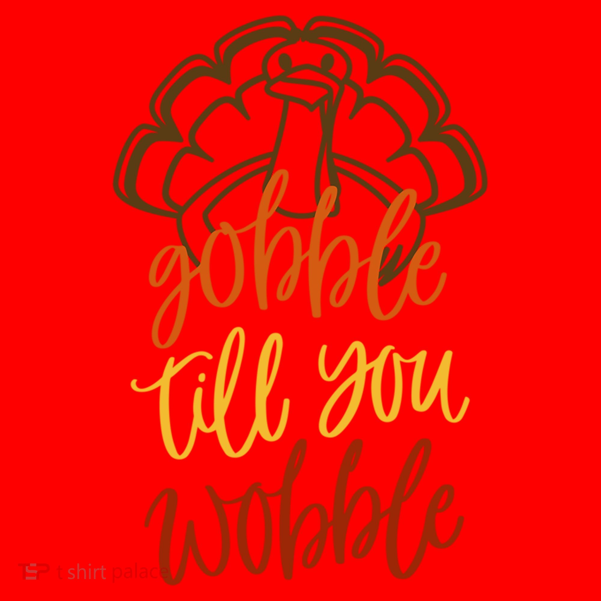 Fall Season Gobble Till You Wobble Adv054c Gift Santa Hat