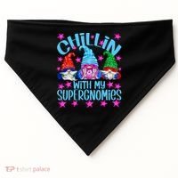 Funny Superhero Gnomes Chillin With My Gnomies Cool Gift USA-Made Doggie Bandana thumb 0